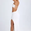 Vestido largo bandeau con aberturas Kaikoa en blanco