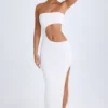 Vestido largo bandeau con aberturas Kaikoa en blanco
