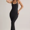 Vestido largo con espalda nadadora Imelda Modal en negro