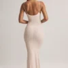 Vestido largo de tirantes con cuello redondo de modal Salma con estampado de rayas