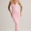 Vestido largo Imelda de modal con espalda nadadora en rosa bebé