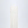 Vestido largo sin espalda con adornos Lanai en blanco