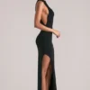 Vestido largo sin mangas Mayda  en negro