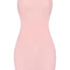 Vestido lencero mini bandeau de malla suave y transparente Intimates en rosa