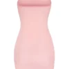 Vestido lencero mini bandeau de malla suave y transparente Intimates en rosa
