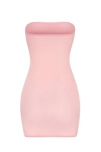 Vestido lencero mini bandeau de malla suave y transparente Intimates en rosa