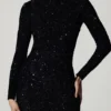 Vestido Leonie con espalda abierta y adornos en negro