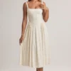 Vestido midi A-line Aireen de modal con estampado floral