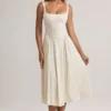 Vestido midi A-line Aireen de modal con estampado floral