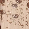 Vestido midi asimétrico Zelina con escote redondeado y adornos en dorado