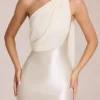 Vestido midi Giada con detalle de pañuelo en color marfil