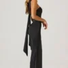 Vestido sin tirantes con detalle de pañuelo Mandi en negro