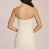 Viona Vestido corto de modal en color marfil